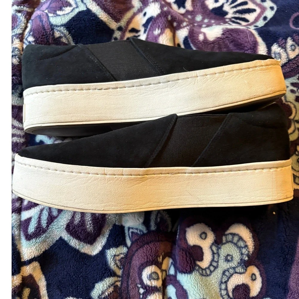 Vince Warren Black Suede Platform Slip On Sneakers Womens‎ 7.5 M EUR 37.5